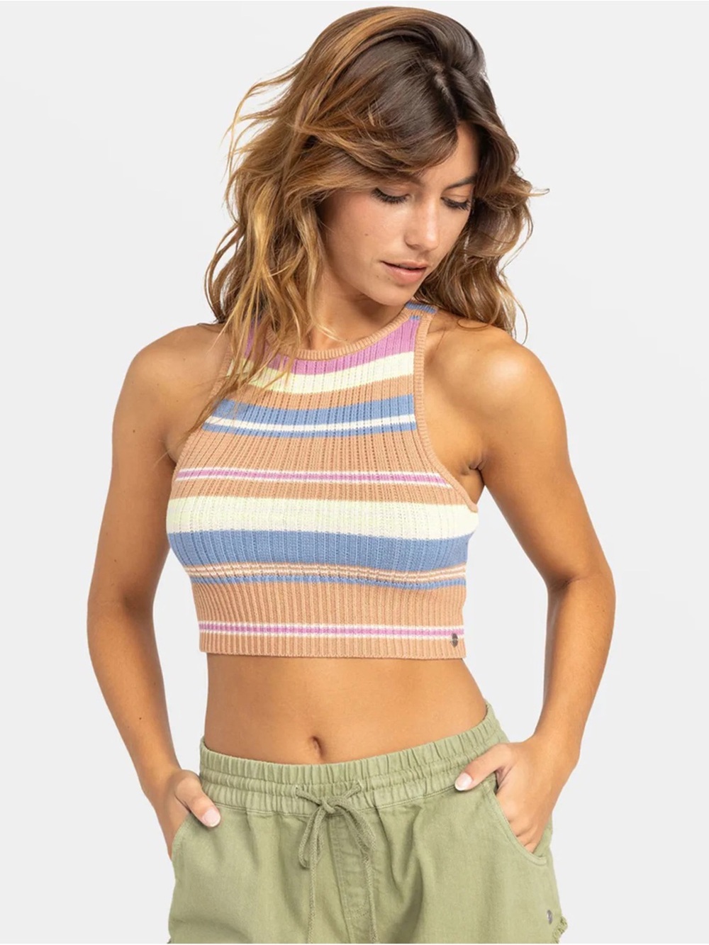 Roxy Fresh Moon Cropped Sweater Top - Size XL - NWT